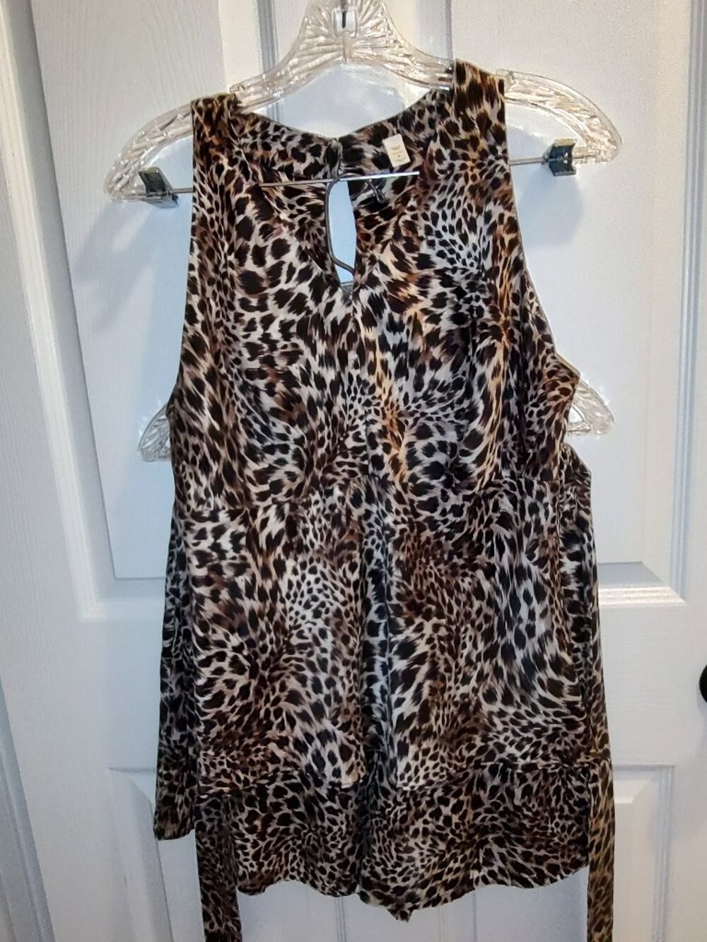 VICTORIA'S SECRET SILK PAJAMAS SLEEVELESS TANK & BOXERS ANIMAL PRINT MEDIUM